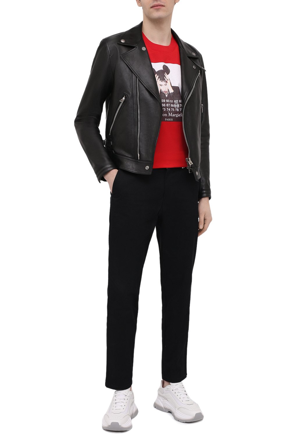 Хлопковая футболка DIEGO VENTURINO красного цвета по цене 17450 руб., арт. SS21-DV TS0 MMP, фото 2 Хлопковая футболка DIEGO VENTURINO, арт. SS21-DV TS0 MMP, фото 2