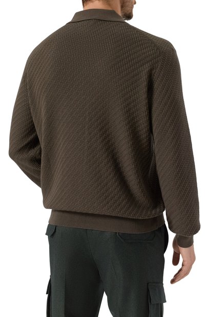 Поло из хлопка и шелка BRIONI, арт. UMR10LPAK22, фото 4