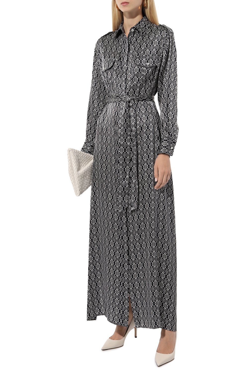 Атласное платье KITON, арт. D47H321K0978C_D47T321K0978C_D47Z321K0978C, фото 2