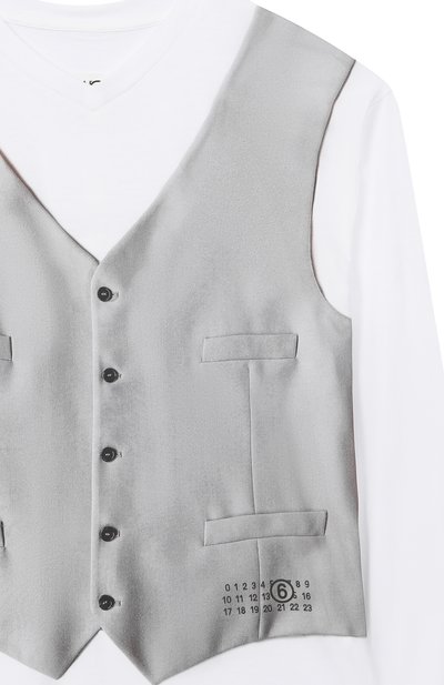 Хлопковый лонгслив MM6, арт. M60873/MM04I, фото 3