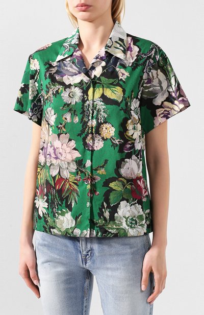 Хлопковая рубашка DRIES VAN NOTEN, арт. 201-10776-9400, фото 3