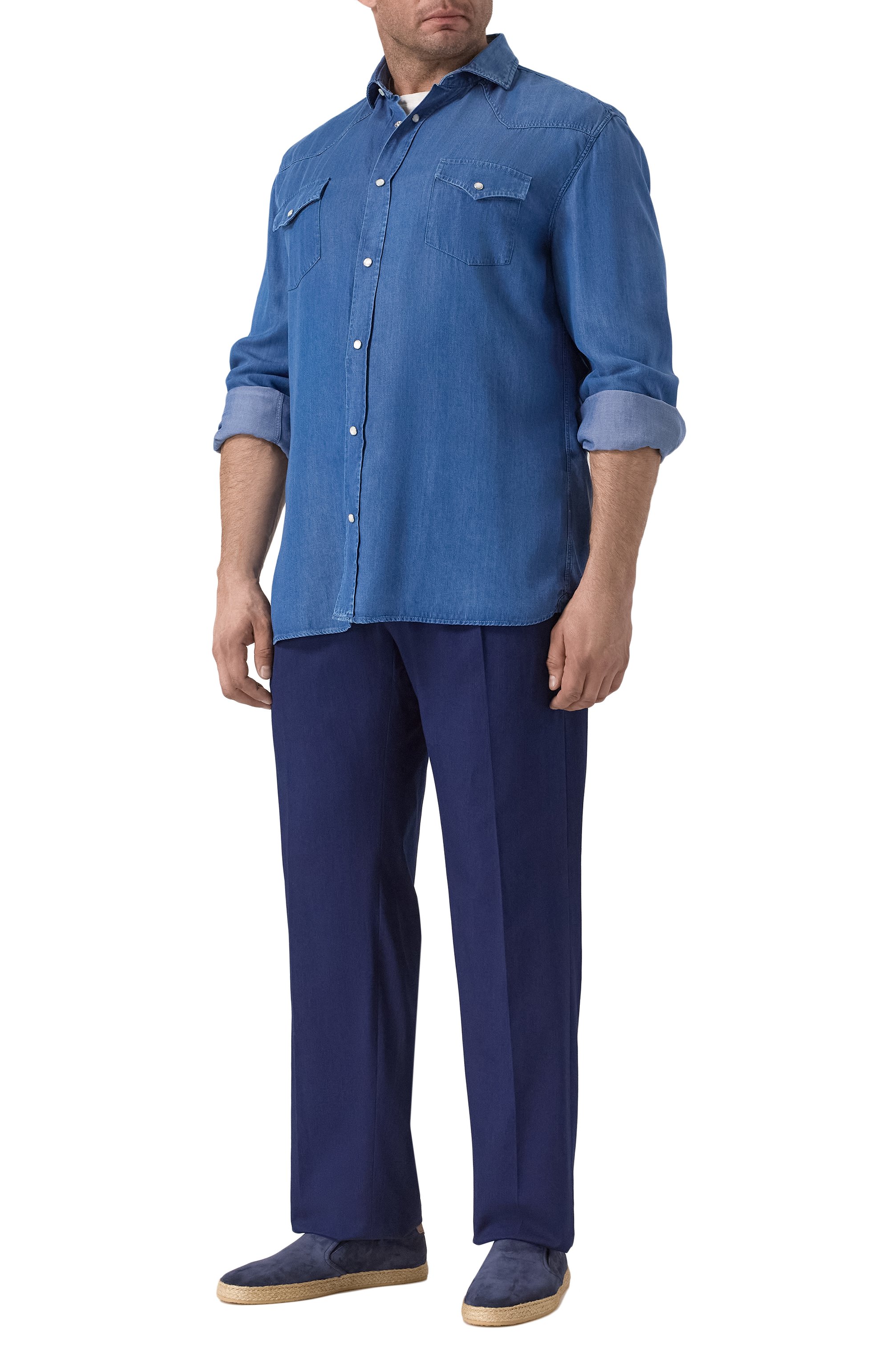 Джинсовая рубашка BRUNELLO CUCINELLI, арт. MH2564008, фото 2