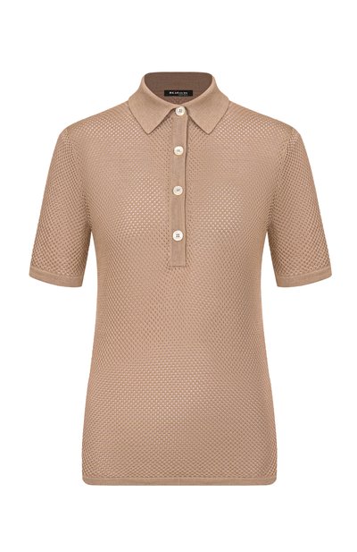 Женское шелк овое поло KITON, арт. D55714