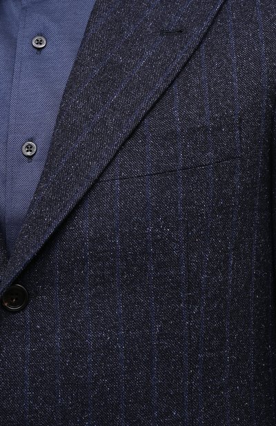 Пиджак из шерсти и шелка BRUNELLO CUCINELLI синего цвета по цене 394000 руб., арт. MQ4307BFD, фото 5 Пиджак из шерсти и шелка BRUNELLO CUCINELLI, арт. MQ4307BFD, фото 5