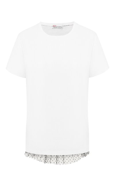 Женская хлопковая футболка REDVALENTINO, арт. TR3MG04Q/4WV