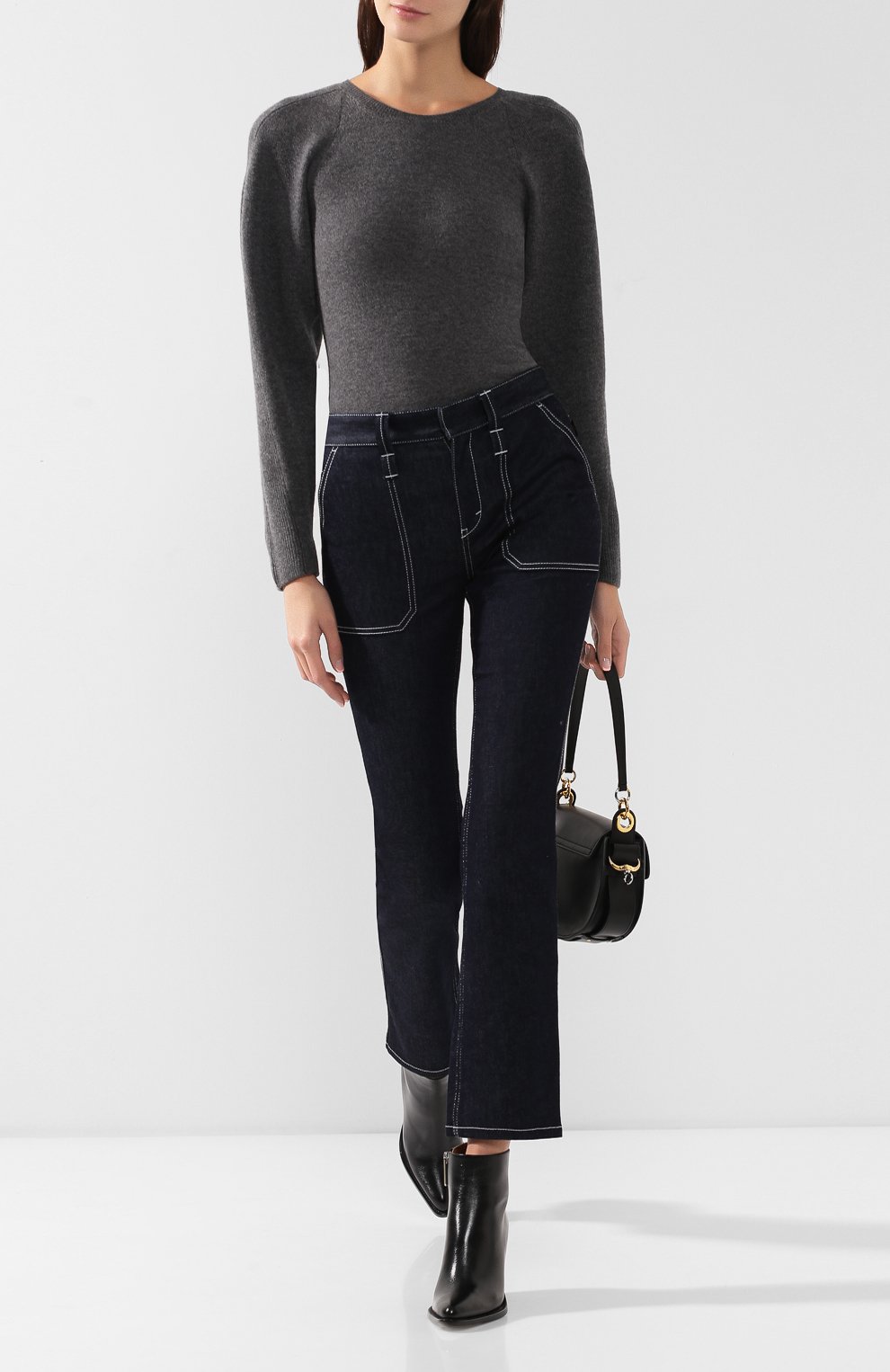 Шерстяной пуловер STELLA MCCARTNEY серого цвета по цене 67250 руб., арт. 574964/S2086, фото 2 Шерстяной пуловер STELLA MCCARTNEY, арт. 574964/S2086, фото 2