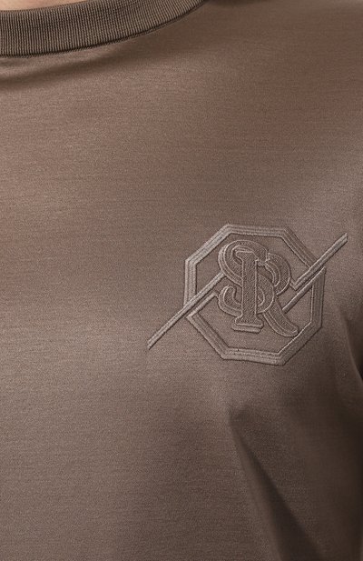 Хлопковый лонгслив STEFANO RICCI коричневого цвета по цене 63300 руб., арт. K101029G01/T23351, фото 5 Хлопковый лонгслив STEFANO RICCI, арт. K101029G01/T23351, фото 5
