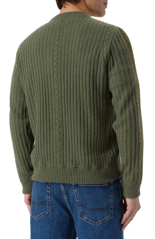 Кашемировый свитер с замшевой отделкой MVST M25.1MM.K011/K003 Зелёный  M25.1MM.K011/K003 Фото 4