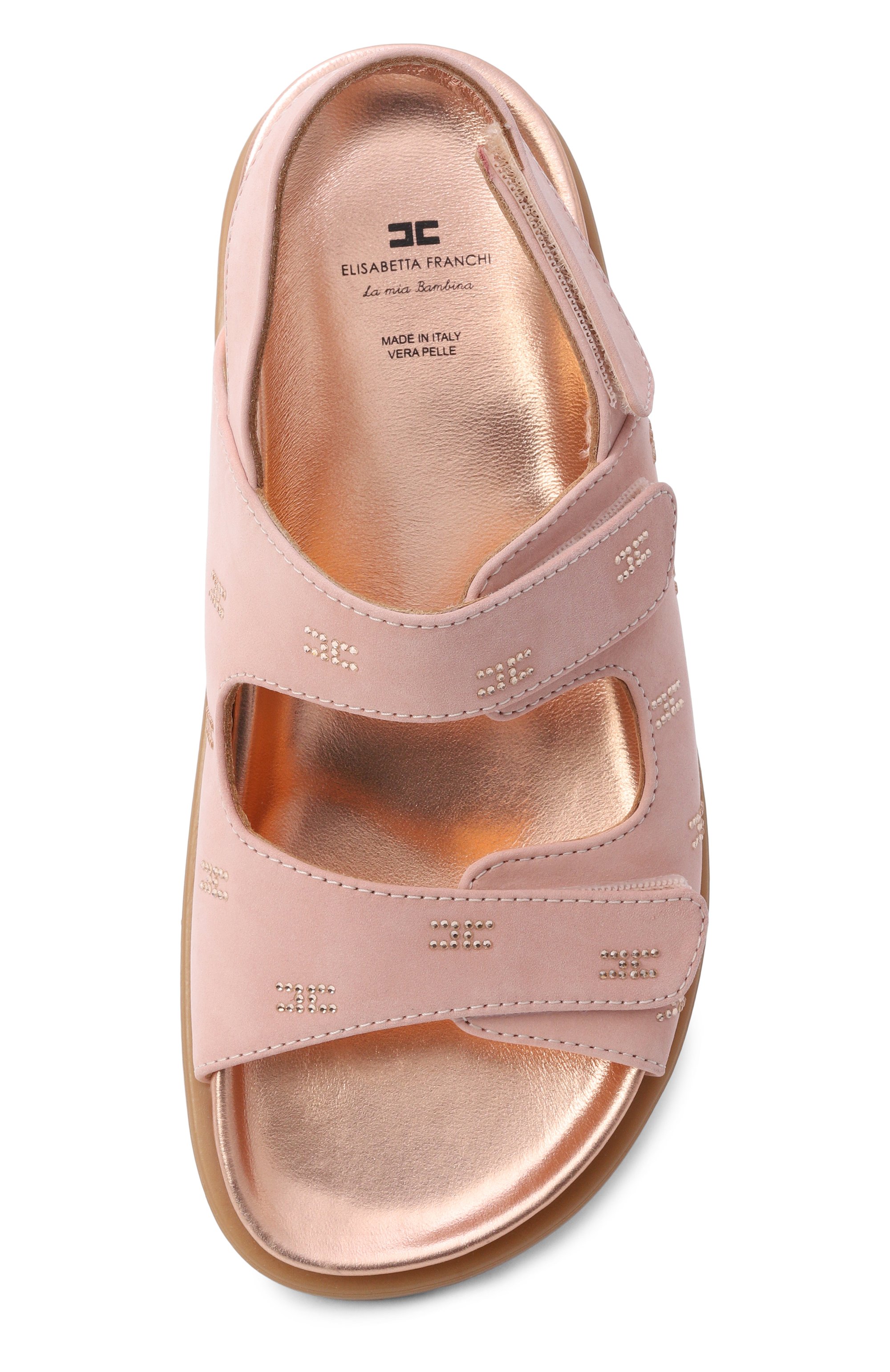 Замшевые сандалии ELISABETTA FRANCHI LA MIA BAMBINA светло-розового цвета по цене 28650 руб., арт. F4A2-E0605-0124_001, фото 4 Замшевые сандалии ELISABETTA FRANCHI LA MIA BAMBINA, арт. F4A2-E0605-0124_001, фото 4