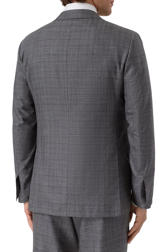 Костюм из смеси кашемира и шелка Kiton UA81K06S05 Серый  UA81K06S05 Фото 5