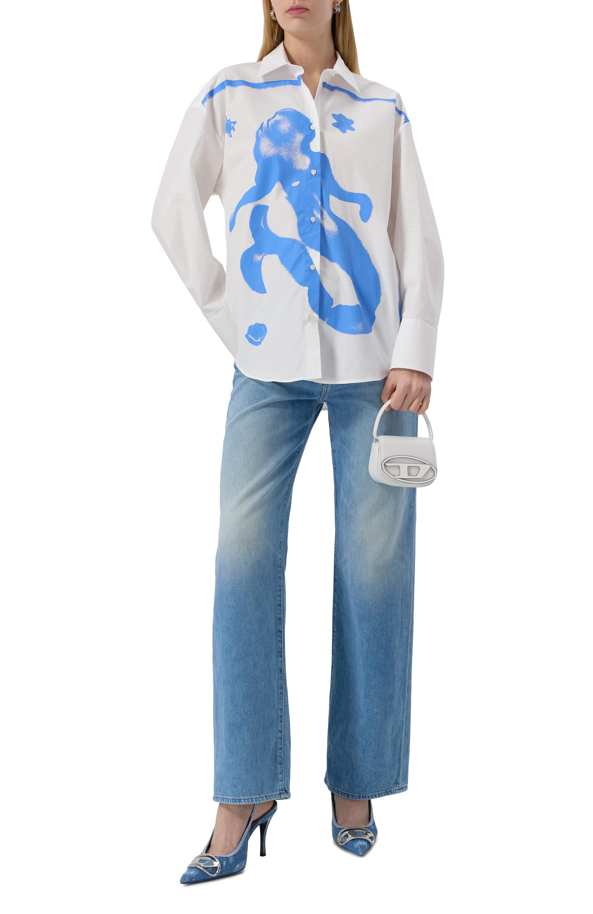 Хлопковая рубашка MSGM, арт. 3841MDE23X/257100, фото 2