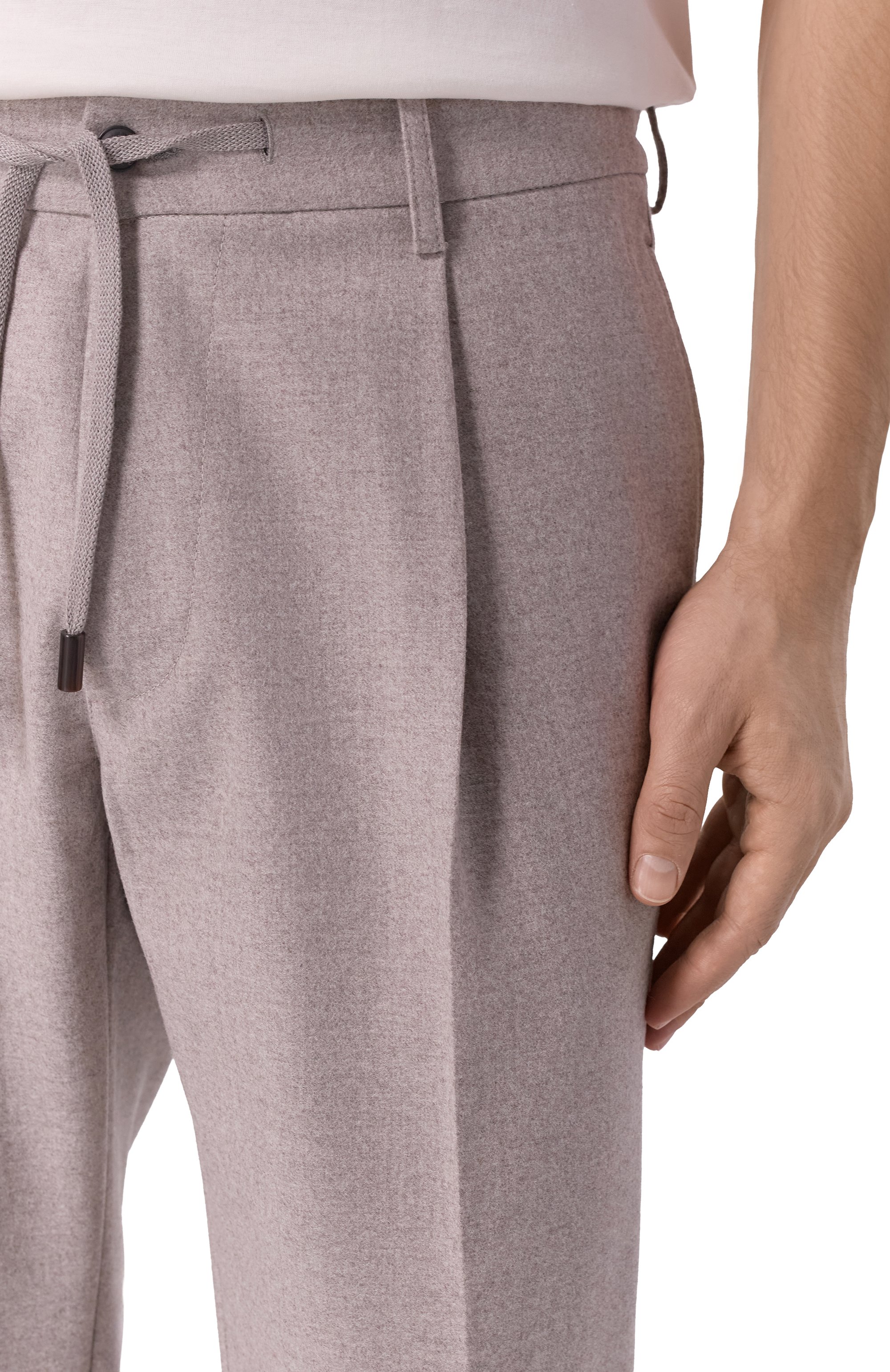 Брюки из шерсти и кашемира CAPOBIANCO, арт. 19M808.FA00., фото 5