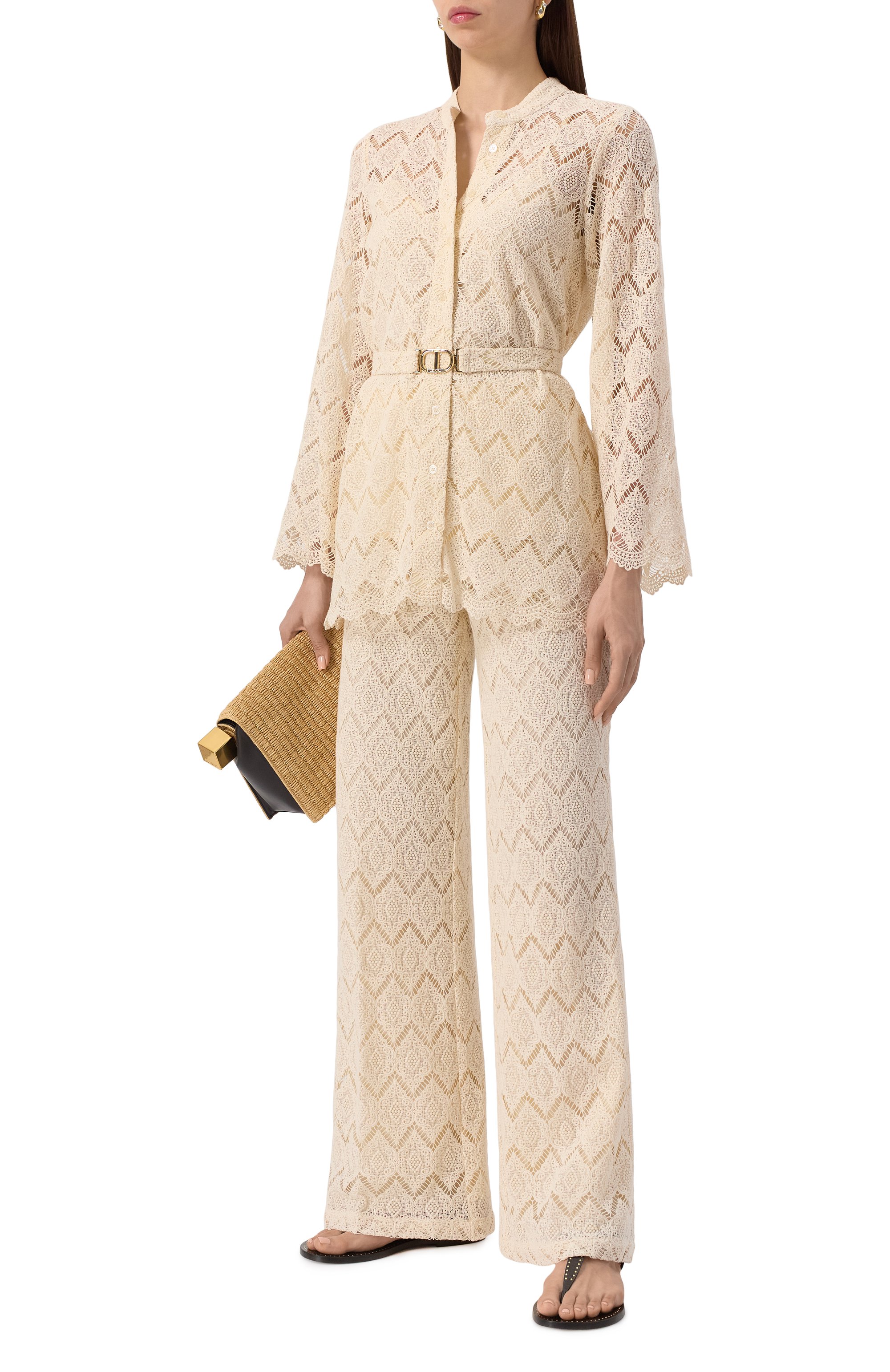 Хлопковые брюки TWINSET, арт. 251TP2409, фото 2