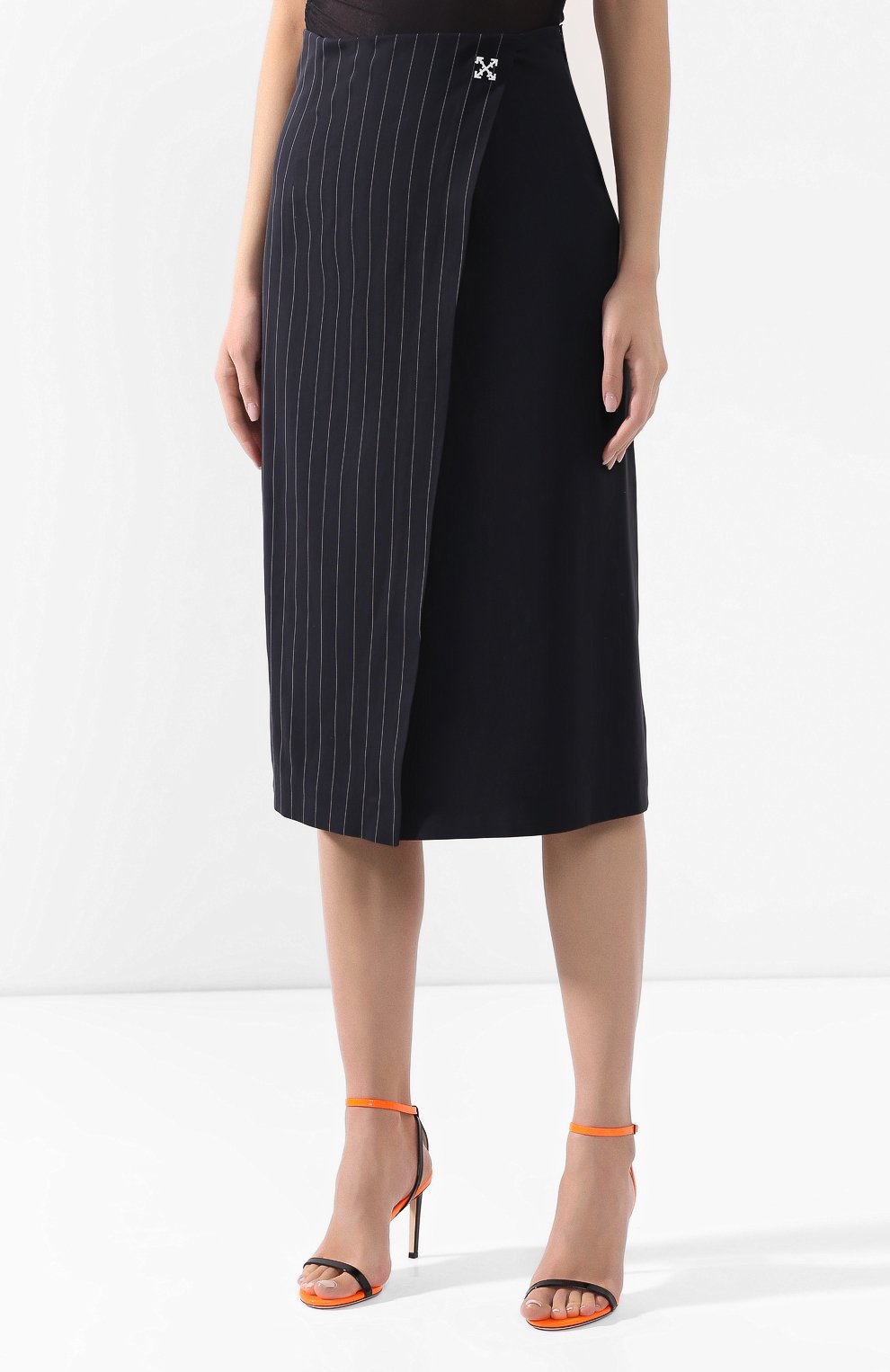 Юбка из смеси хлопка и вискозы OFF-WHITE, арт. 0WCC093S20FAB0014500, фото 3