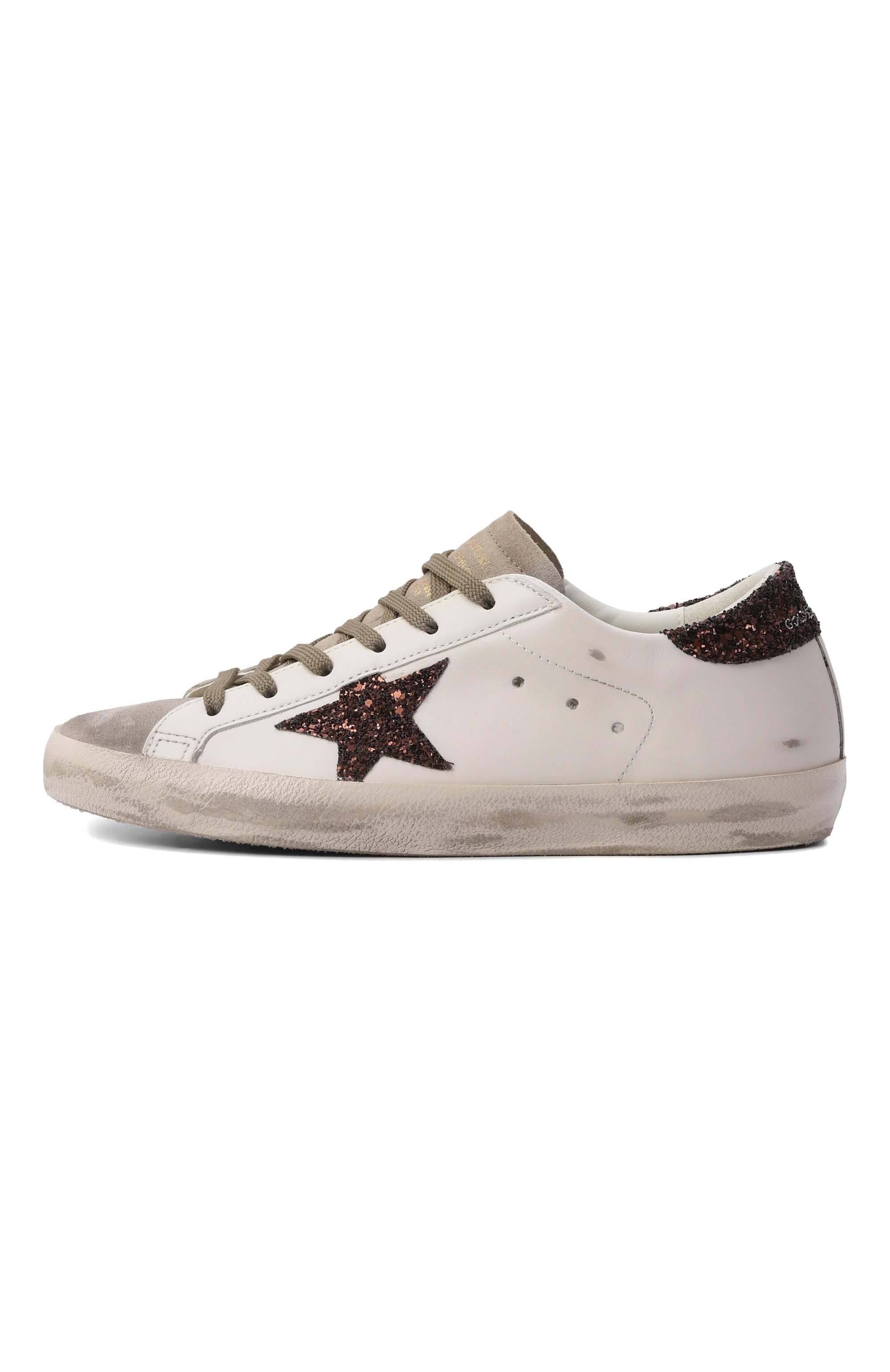 Кожаные кеды super-star GOLDEN GOOSE DELUXE BRAND, арт. GWF00101.F008122, фото 4