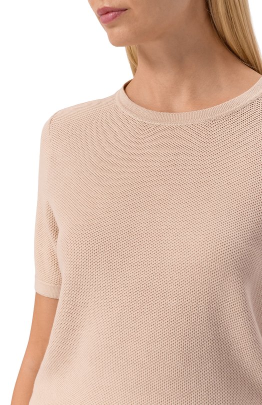 Топ из шелка и хлопка MVST WS61-607MU Бежевый  WS61-607MU Фото 5