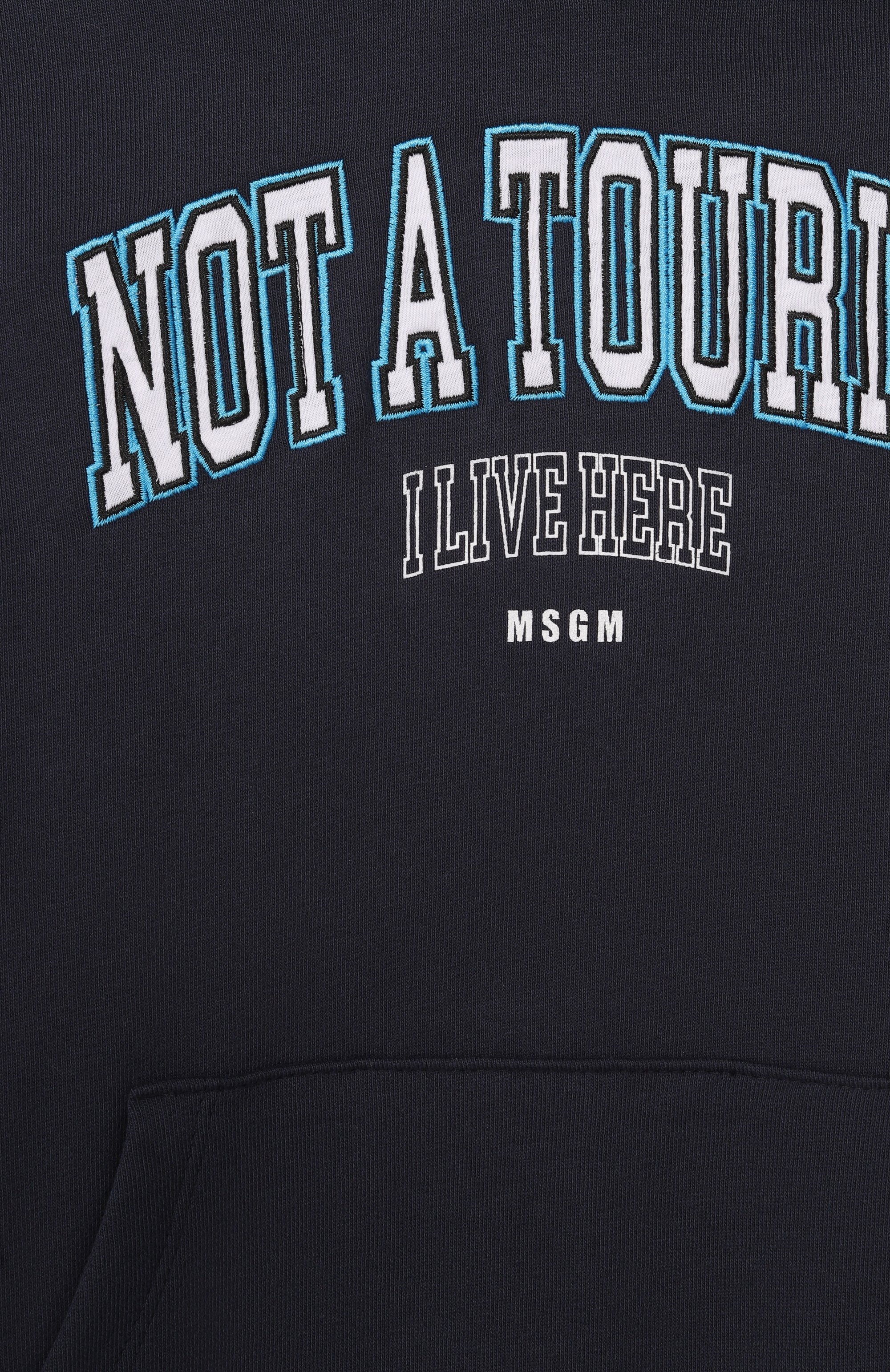 Хлопковое худи MSGM KIDS, арт. S6MSJBHS295, фото 3