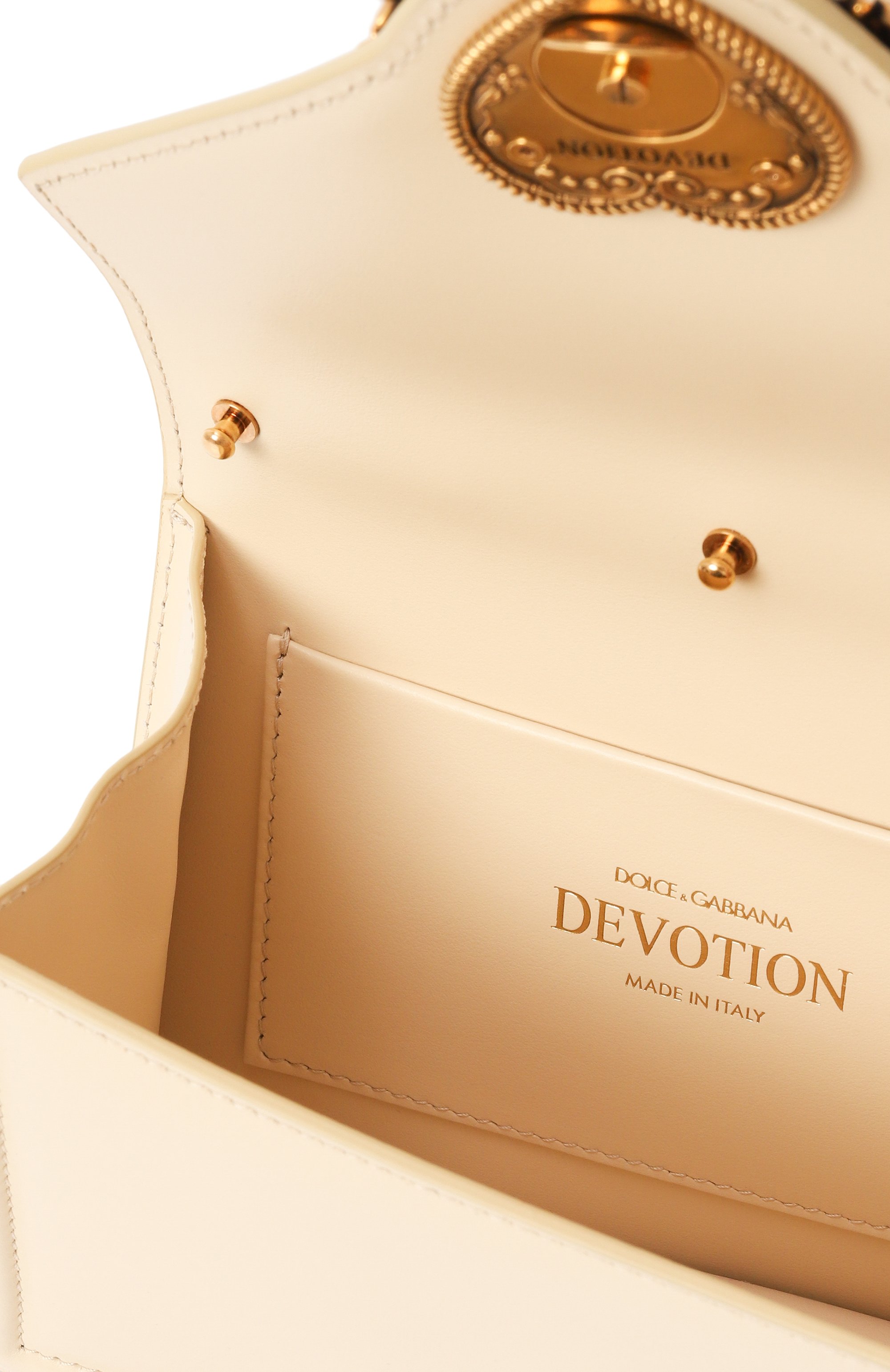 Сумка devotion small DOLCE & GABBANA кремового цвета по цене 207500 руб., арт. BB6711/AV893, фото 5 Сумка devotion small DOLCE & GABBANA, арт. BB6711/AV893, фото 5
