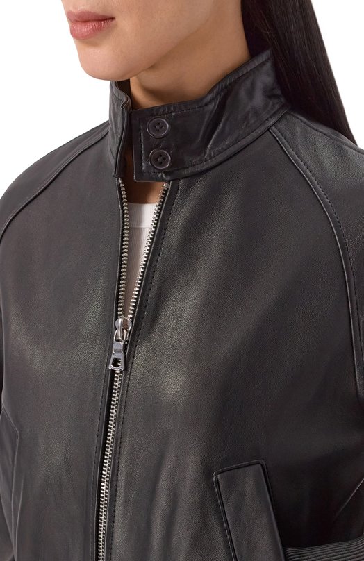 Кожаная куртка Officine Generale S26WLTR550 Чёрный  S26WLTR550 Фото 5