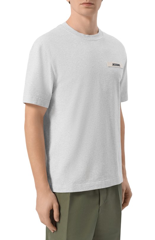 Хлопковая футболка Jacquemus 25HTSM00133/AJ00226 Серый  25HTSM00133/AJ00226 Фото 3