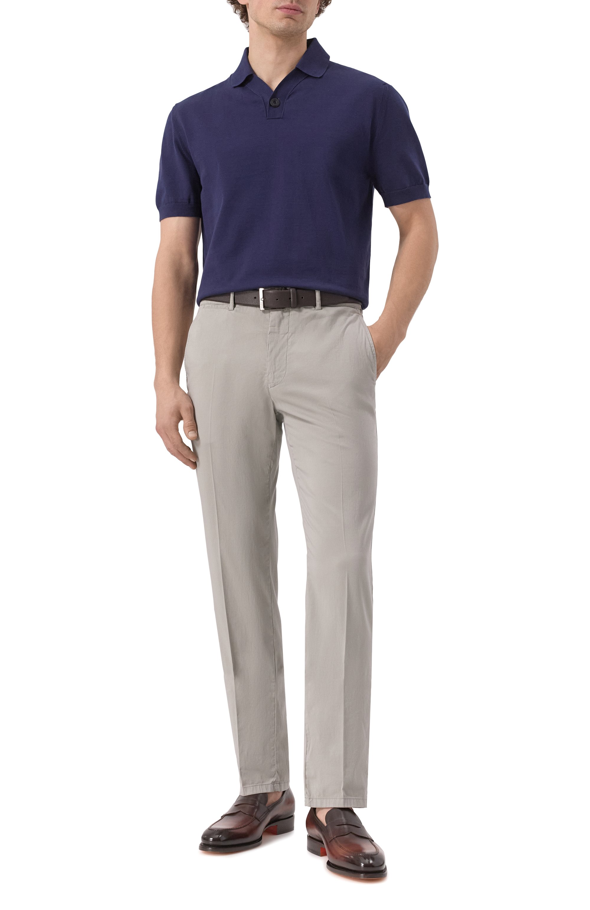 Брюки из хлопка и шелка BERWICH, арт. VULCAN0195 GD/DV0955X, фото 2