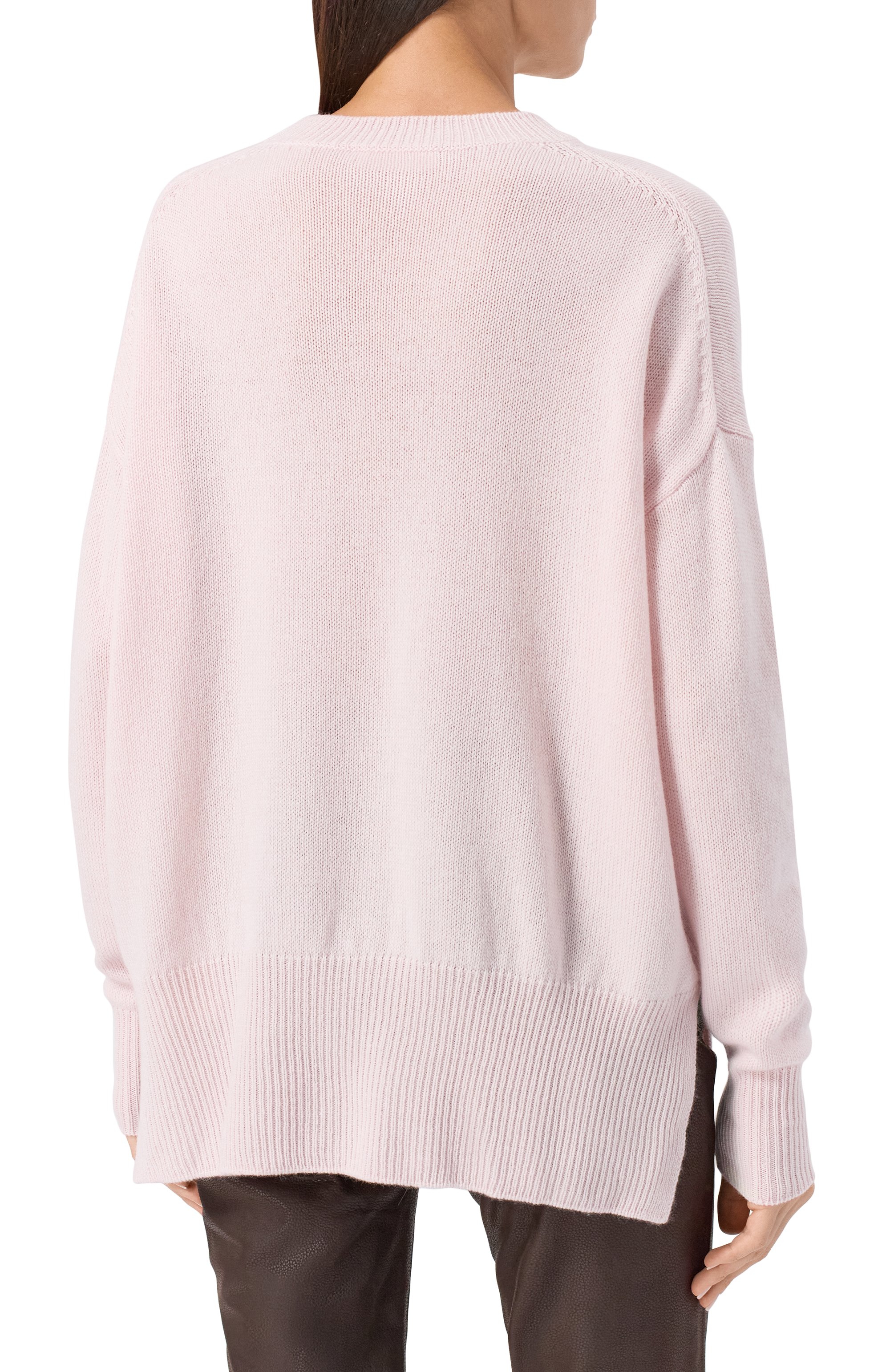 Кашемировый свитер JIL SANDER светло-розового цвета по цене 184000 руб., арт. J02GP0013/J13206, фото 4 Кашемировый свитер JIL SANDER, арт. J02GP0013/J13206, фото 4