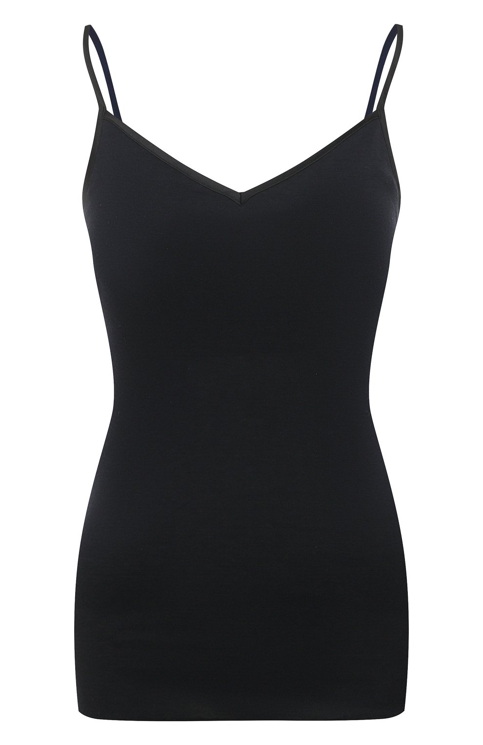 Хлопковый топ HANRO черного цвета по цене 10200 руб., арт. 071605., фото 1 Хлопковый топ HANRO, арт. 071605., фото 1