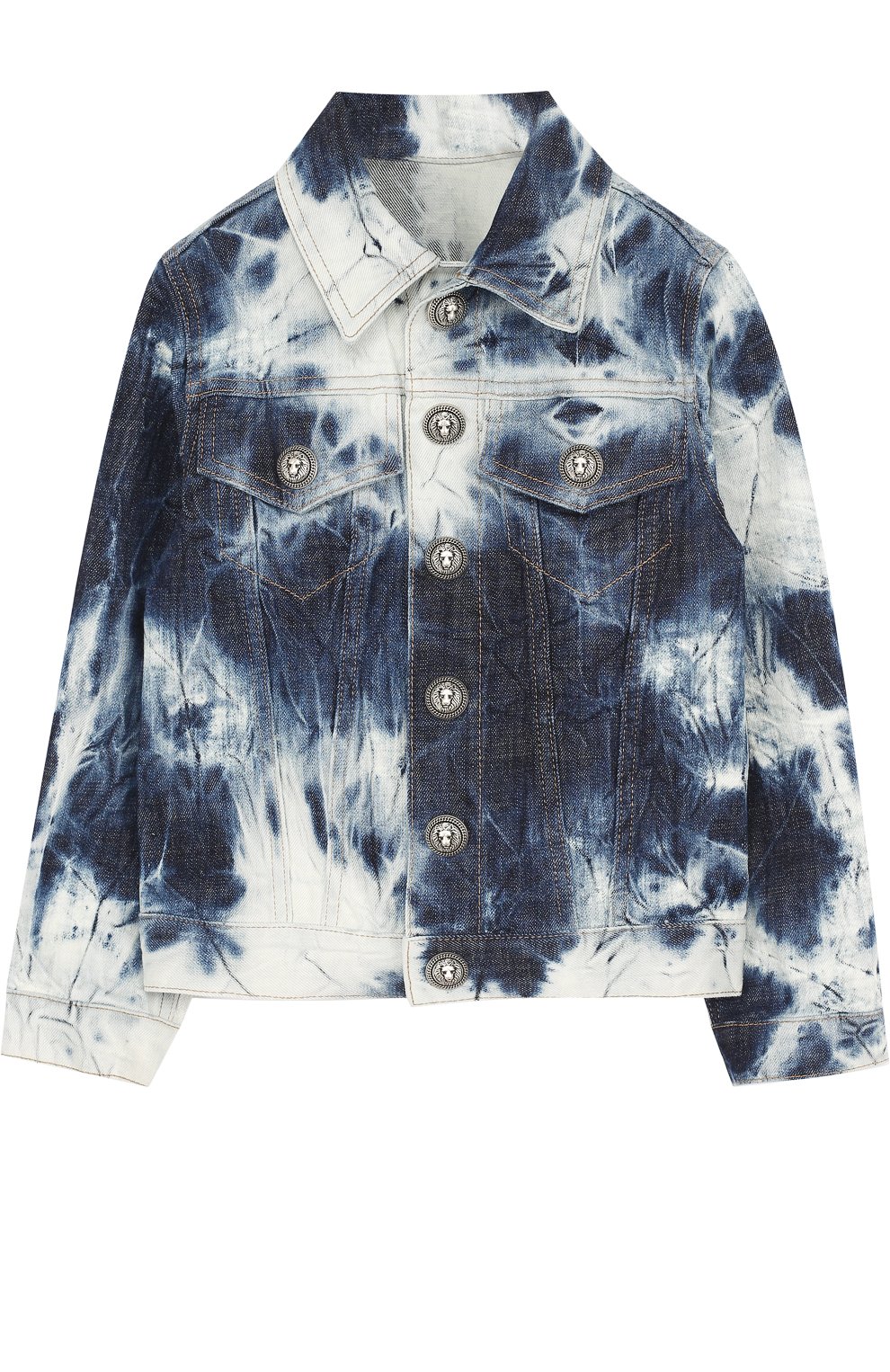 Джинсовая куртка с декоративными потертостями BALMAIN, арт. S8E/2029/T251T, фото 1