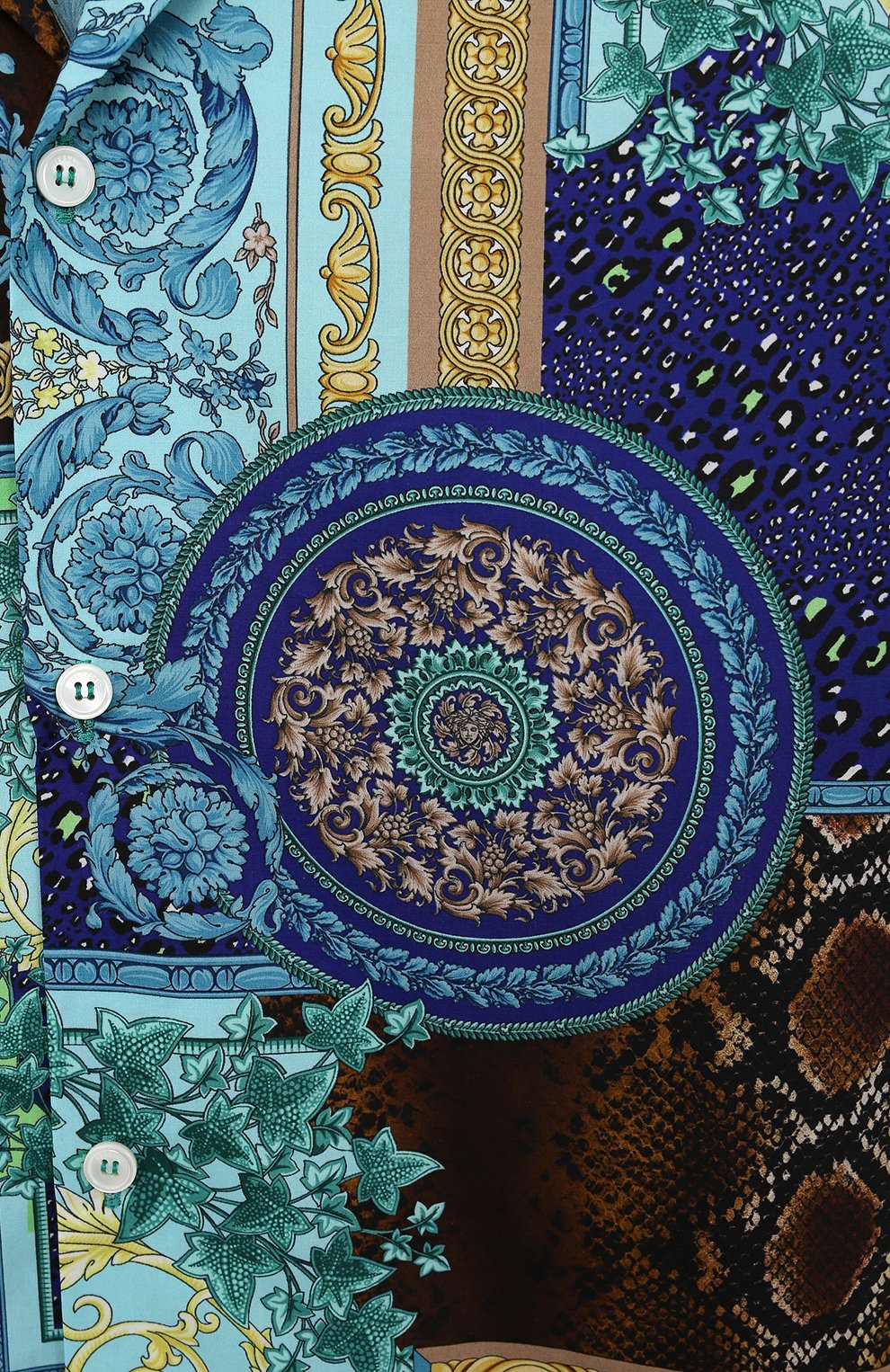 Хлопковая рубашка VERSACE, арт. 1000107/1A00297/8A-14A, фото 3