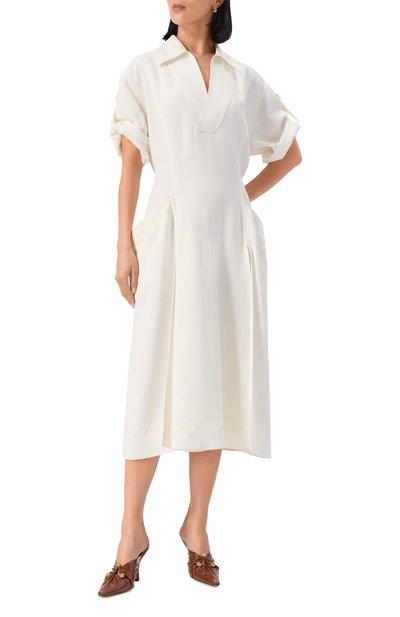 Платье из вискозы и льна BOTTEGA VENETA, арт. 820007/V30Z0, фото 3