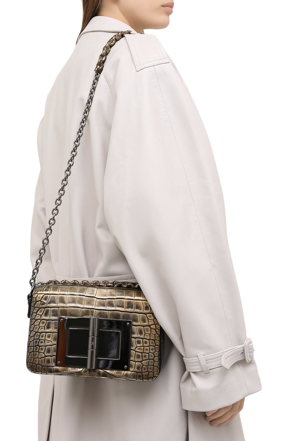 Сумка natalia из кожи аллигатора TOM FORD, арт. L0826R/A27, фото 5