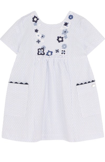 Хлопковое мини-платье свободного кроя с вышивкой TARTINE ET CHOCOLAT, арт. TL30062, фото 1