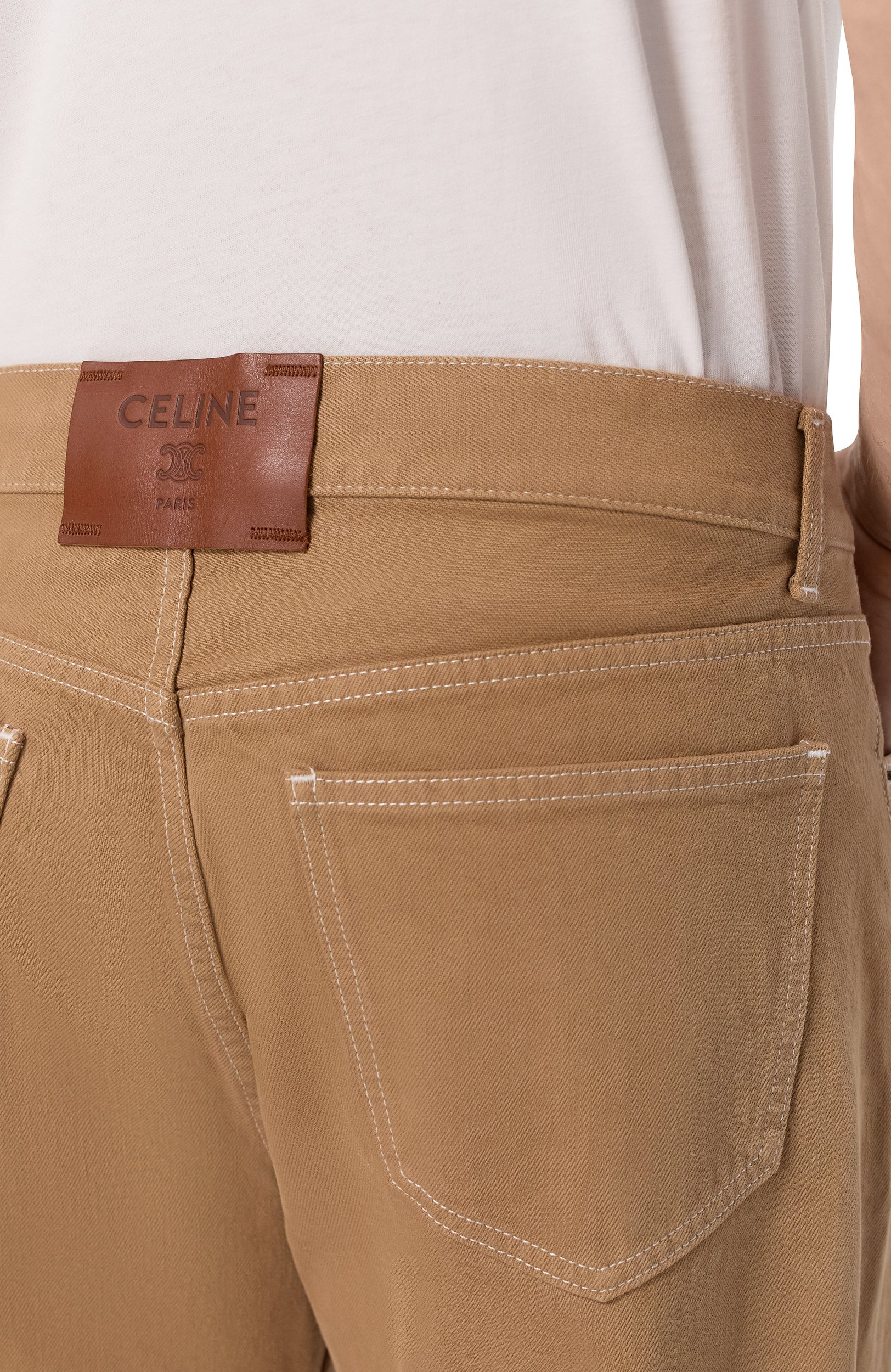 Джинсы CELINE бежевого цвета по цене 139500 руб., арт. RP0DI/789D, фото 5 Джинсы CELINE, арт. RP0DI/789D, фото 5