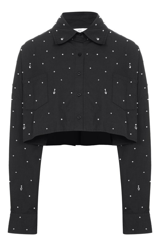 Хлопковая рубашка Giuseppe di Morabito 06PSED912R 16406 Чёрный 06PSED912R 16406