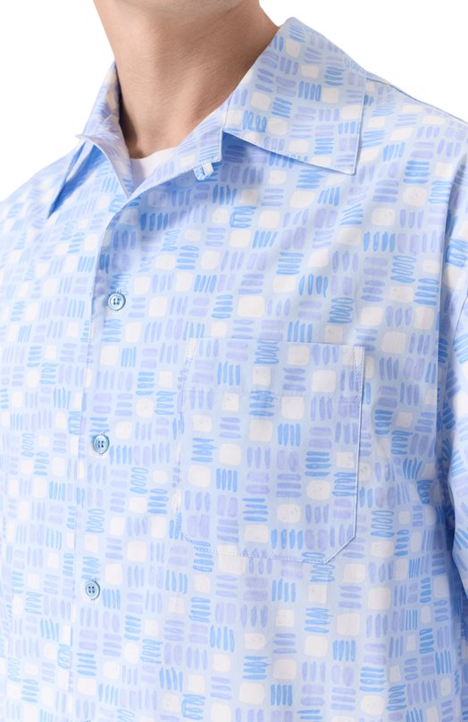 Хлопковая рубашка Marni CUMU0213U1/UTC569 Голубой  CUMU0213U1/UTC569 Фото 5