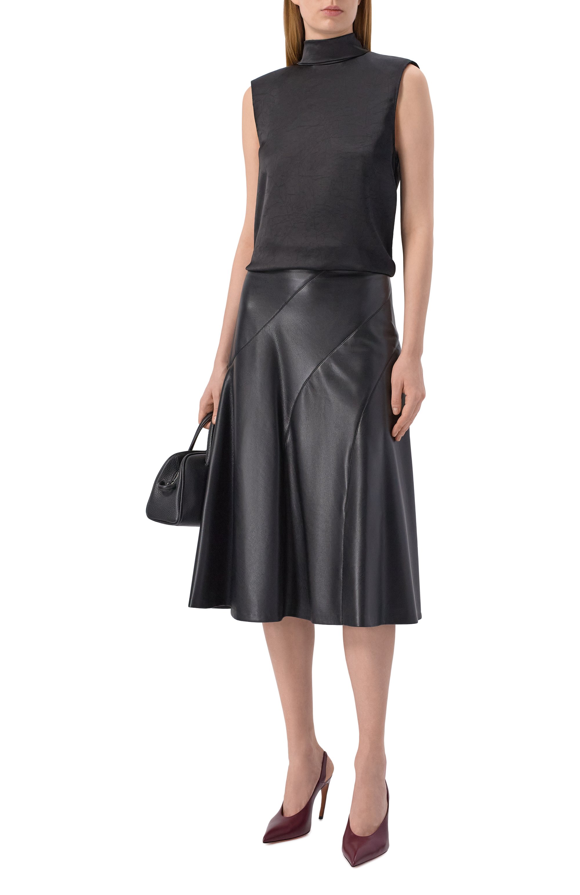 Юбка из экокожи BOSS черного цвета по цене 35250 руб., арт. 50556926, фото 2 Юбка из экокожи BOSS, арт. 50556926, фото 2