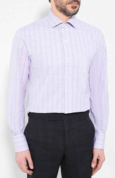 Хлопковая рубашка TOM FORD сиреневого цвета по цене 68250 руб., арт. 5FT150/94C1AX, фото 3 Хлопковая рубашка TOM FORD, арт. 5FT150/94C1AX, фото 3