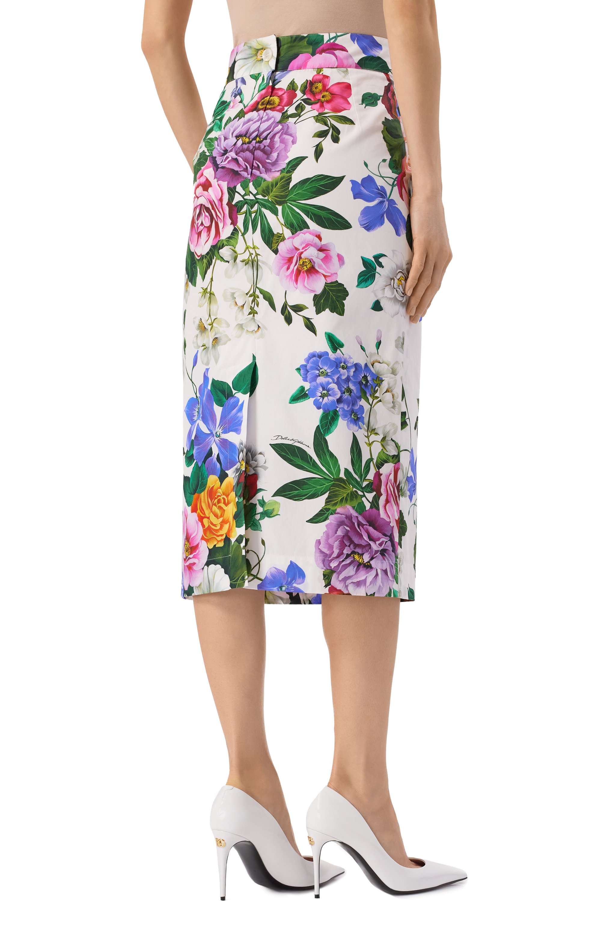 Хлопковая юбка DOLCE & GABBANA, арт. F4CDFT/HS5S6, фото 4