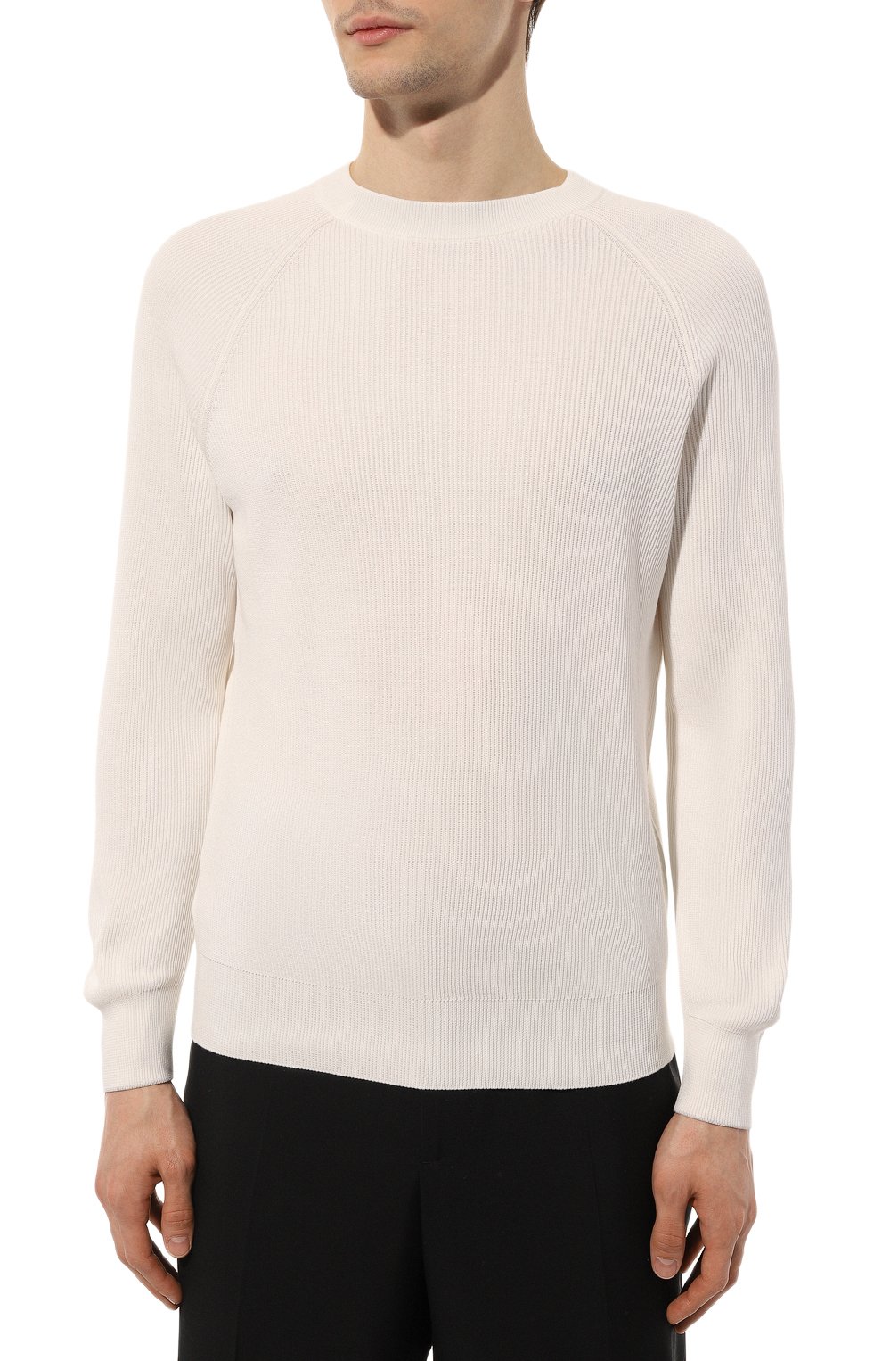 Хлопковый джемпер BRUNELLO CUCINELLI, арт. M29400100, фото 3