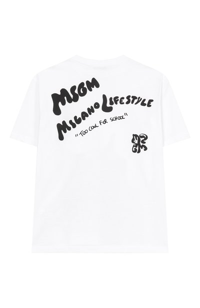 Хлопковая футболка MSGM KIDS, арт. S6MSJBTH257