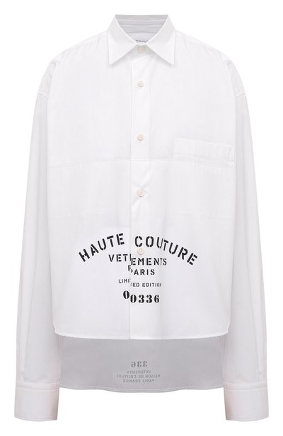 Женская хлопковая рубашка VETEMENTS, арт. UE63SH461W