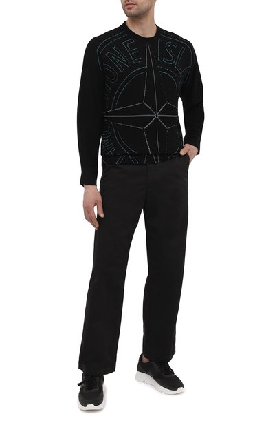 Брюки из хлопка и шерсти STONE ISLAND SHADOW PROJECT, арт. 741930108, фото 2