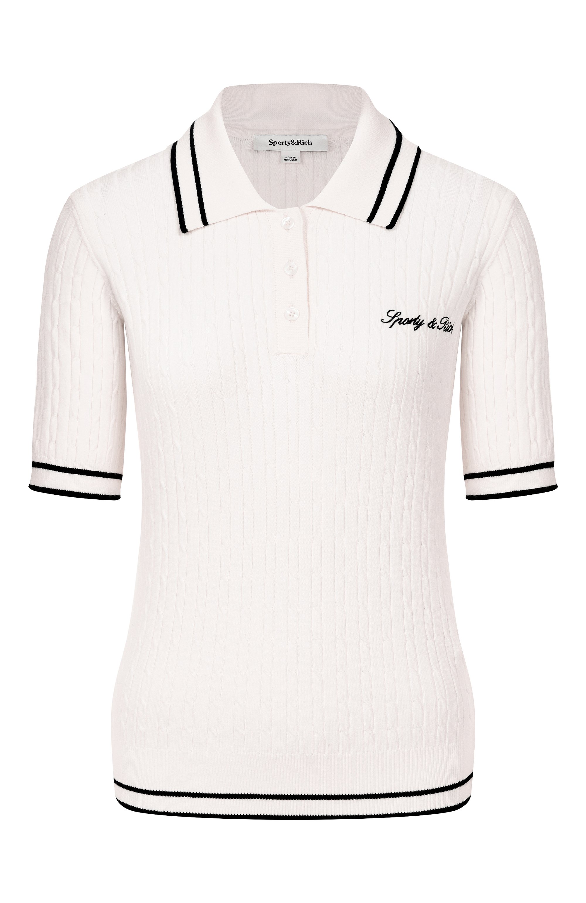 П оло из вискозы SPORTY AND RICH, арт. T006875326WH63, фото 1