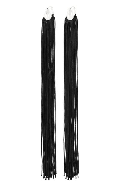 Серьги JIL SANDER черного цвета по цене 75500 руб., арт. J12VG0316 P7400, фото 3 Серьги JIL SANDER, арт. J12VG0316 P7400, фото 3