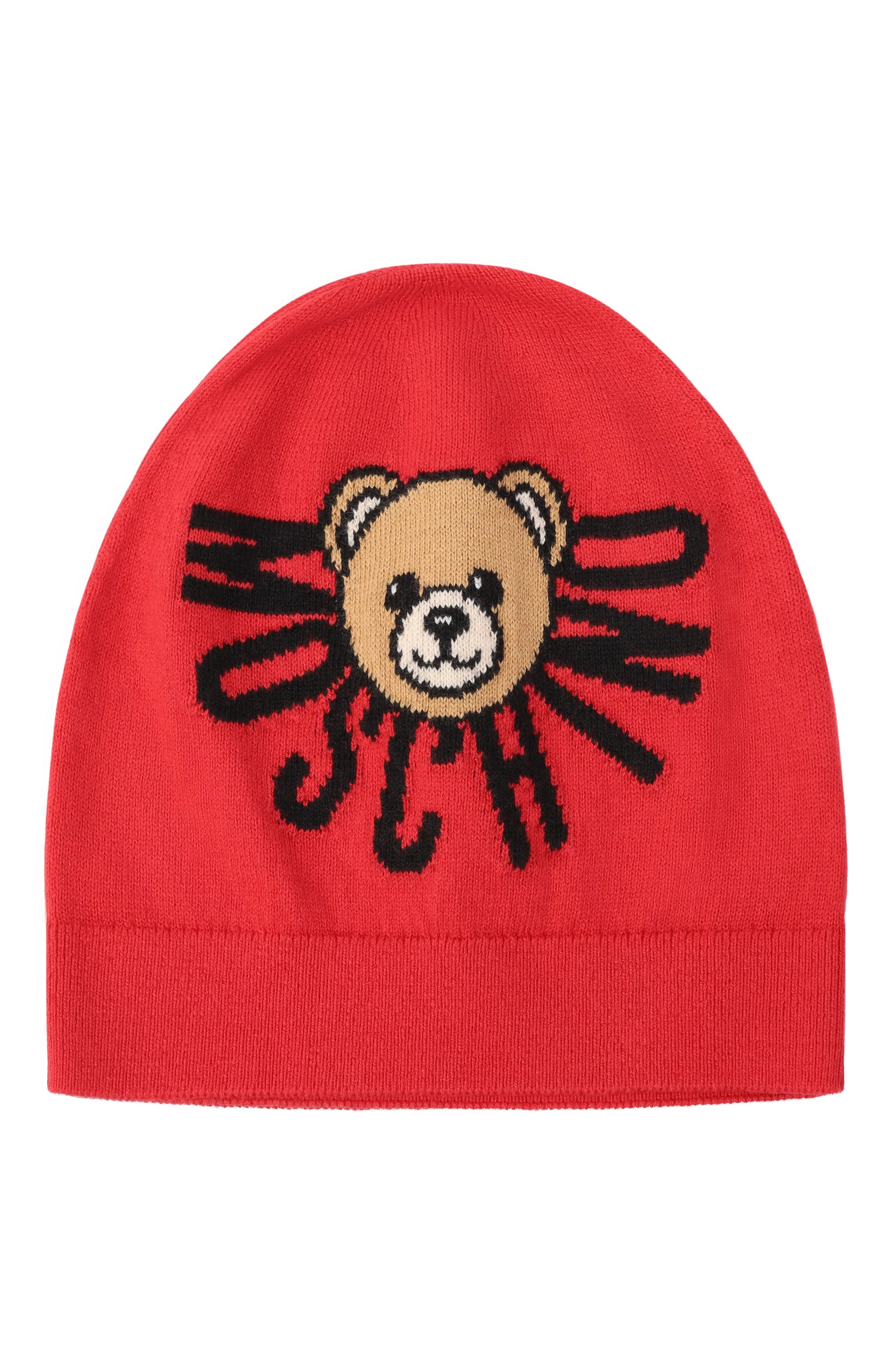 Шапка из хлопка и шерсти MOSCHINO красного цвета по цене 9950 руб., арт. HUX020/LHE43, фото 1 Шапка из хлопка и шерсти MOSCHINO, арт. HUX020/LHE43, фото 1