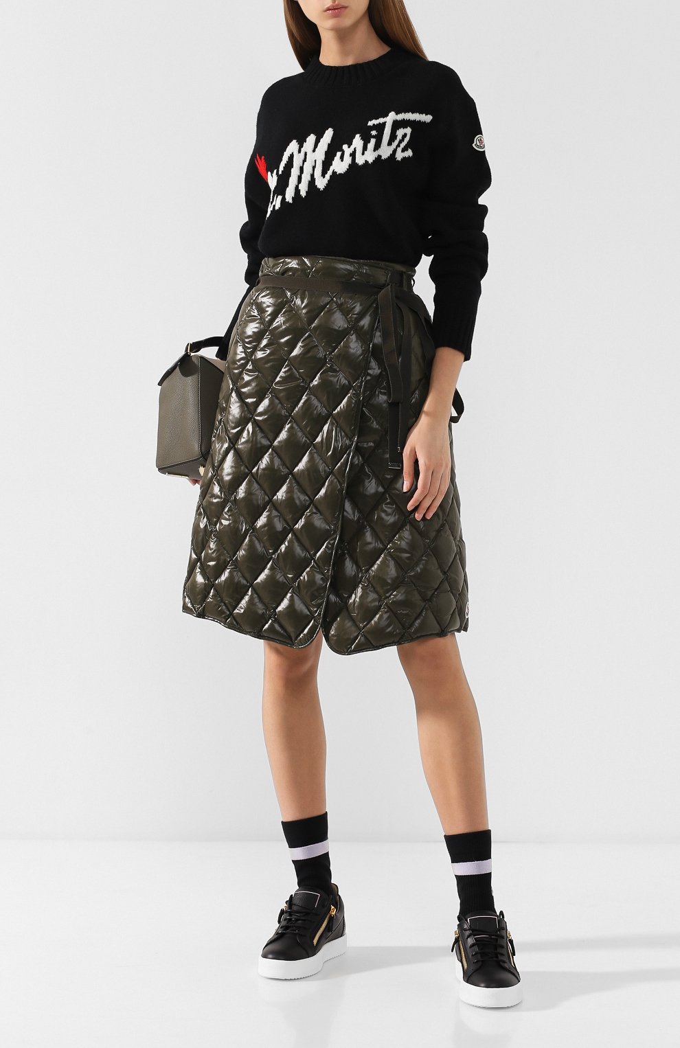 Стеганая юбка с запахом MONCLER, арт. D2-093-25900-05-68950, фото 2