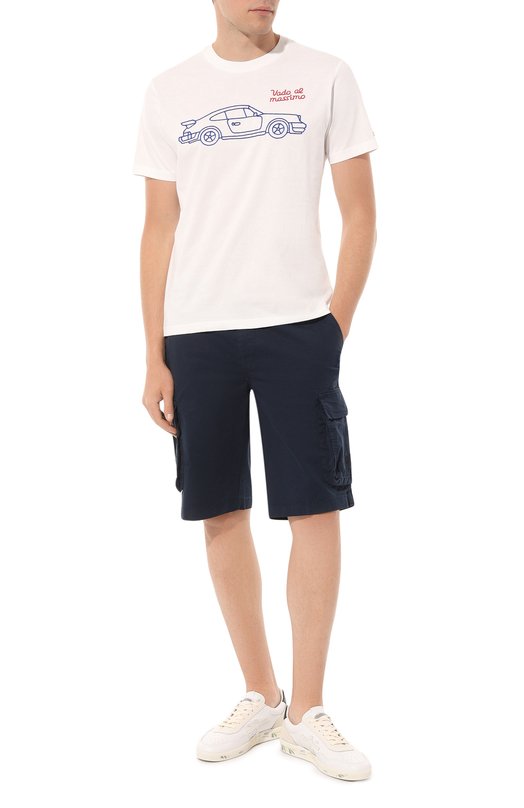 Хлопковая футболка MC2 Saint Barth STBM/TSHIRT MAN/00091D Белый  STBM/TSHIRT MAN/00091D Фото 2
