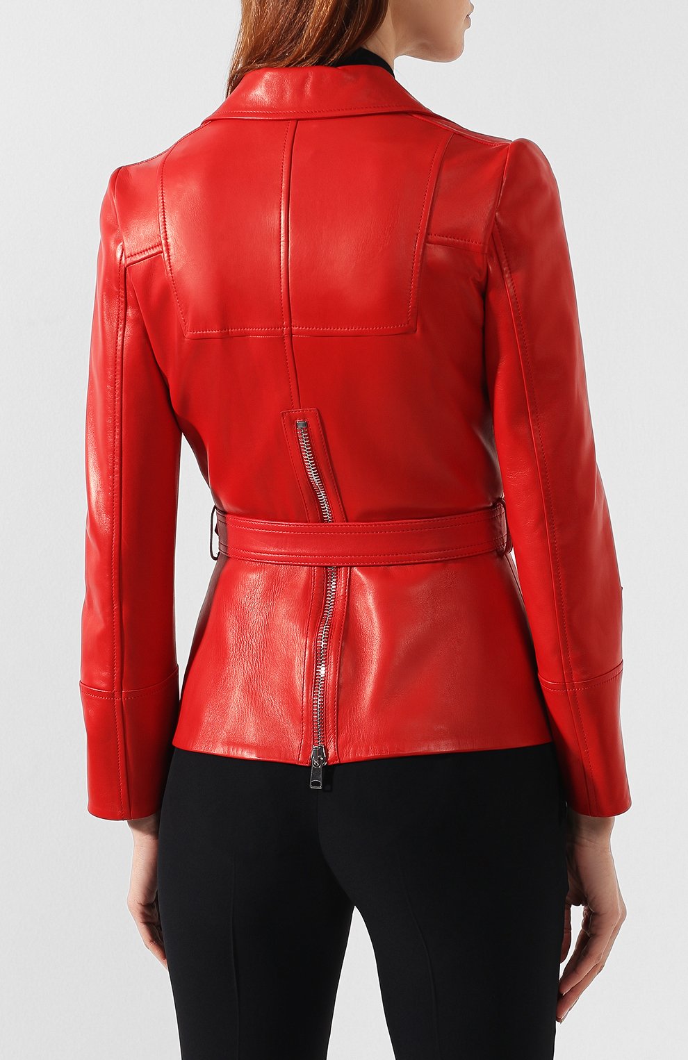Кожаная куртка с косой молнией ALEXANDER MCQUEEN, арт. 507773/Q5KUN, фото 4
