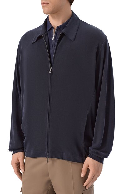 Куртка-рубашка GIORGIO ARMANI темно-синего цвета по цене 184500 руб., арт. GM004107/TE23036, фото 3 Куртка-рубашка GIORGIO ARMANI, арт. GM004107/TE23036, фото 3