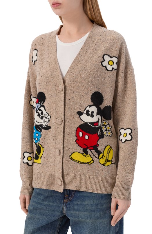 Шерстяной кардиган MC2 Saint Barth SASI002-04124I/SASI D0NEGAL Бежевый  SASI002-04124I/SASI D0NEGAL Фото 3